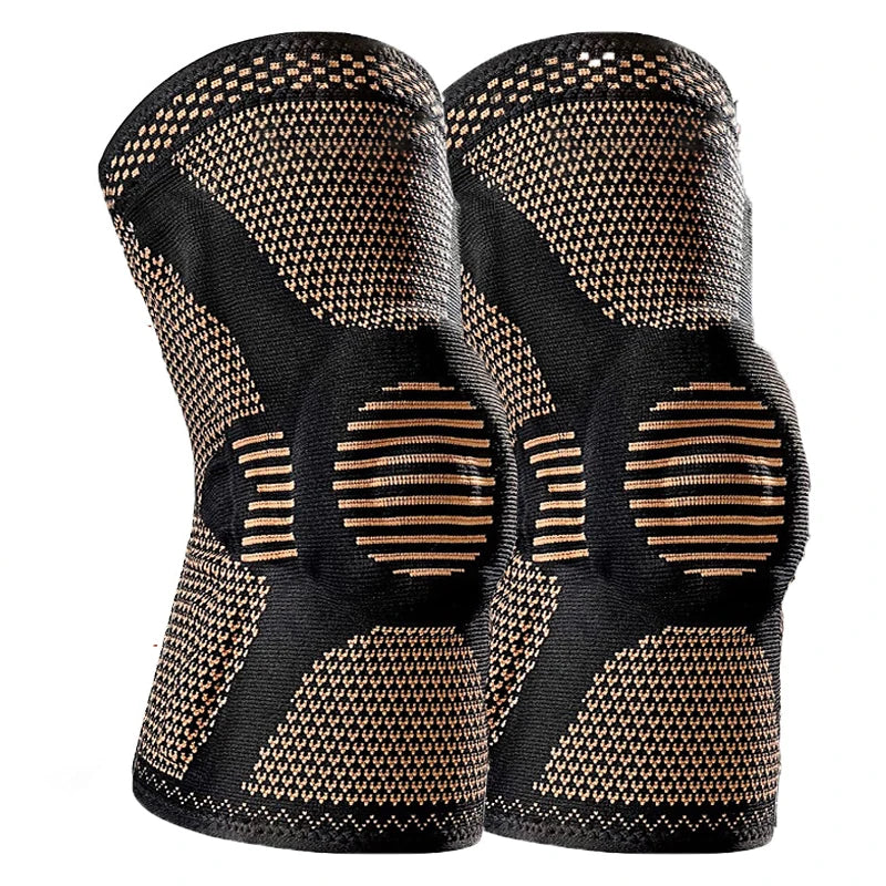 Orthopedic Knee Brace Support Copper Nylon Patella Protector for Sports
