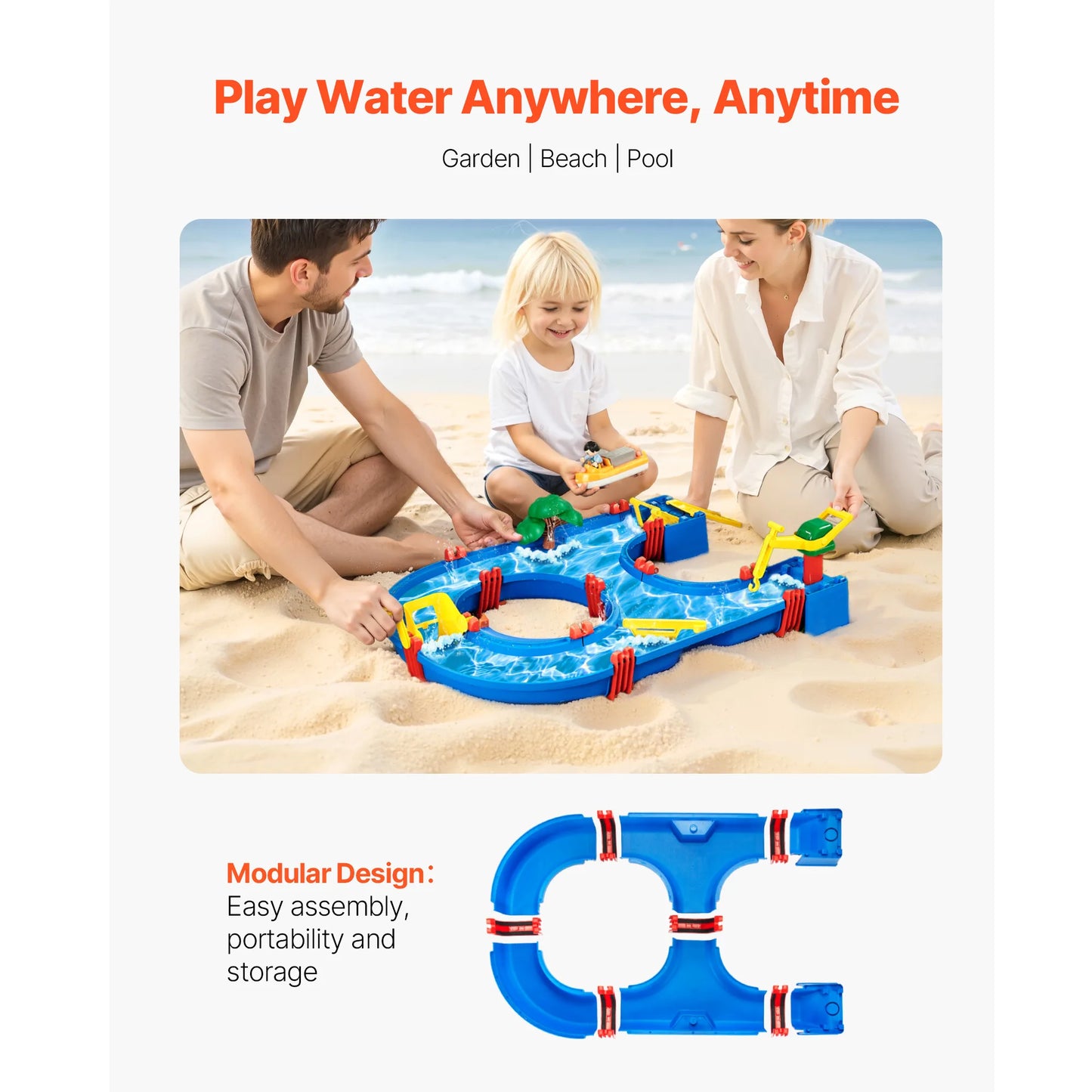 SucceBuy Water Play Table With 39 Accessories For Kids