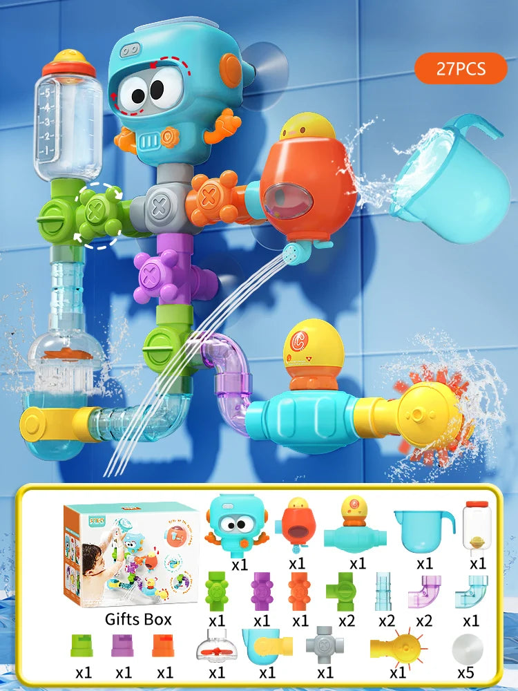 BEI JESS Baby Bath Toys With Suction Cups Water Wheel