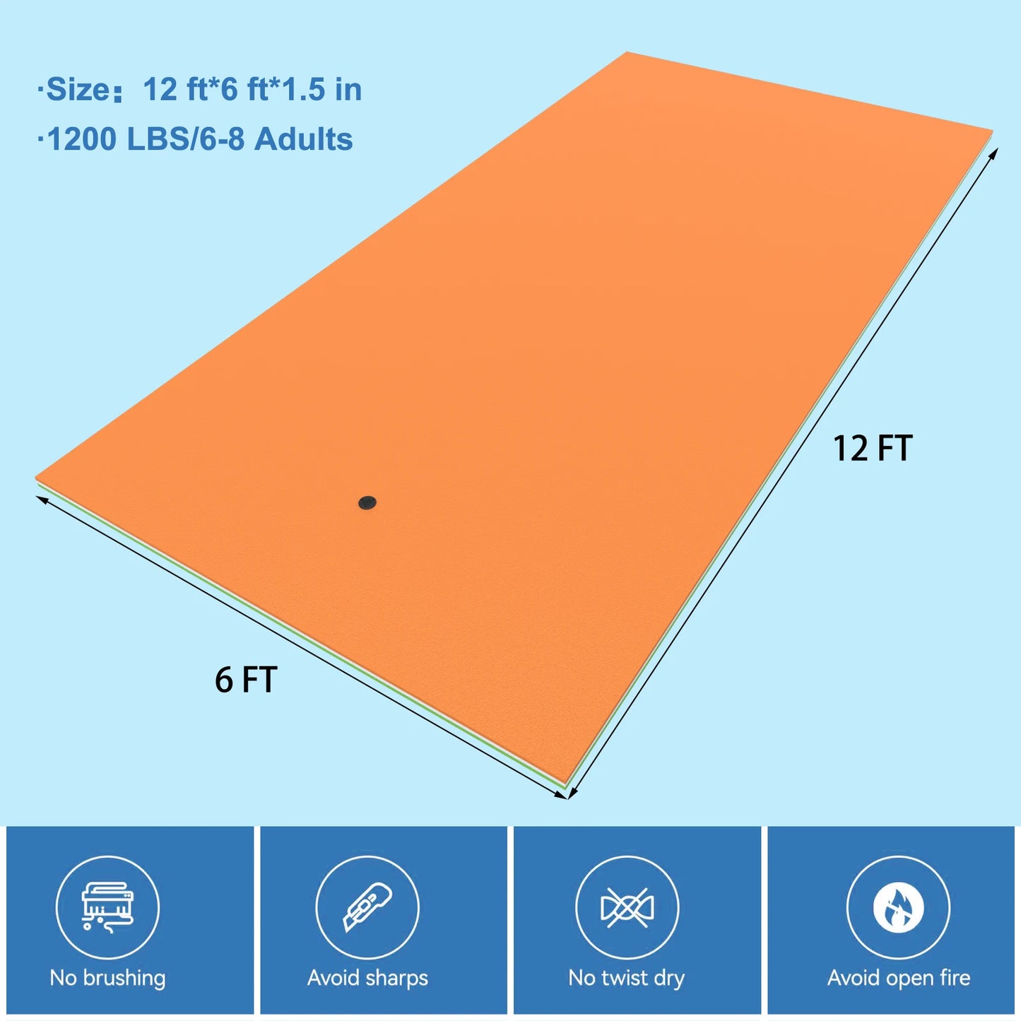 Kieperi Lily Pad Floating Mat XPE Double-Sided Water Mat