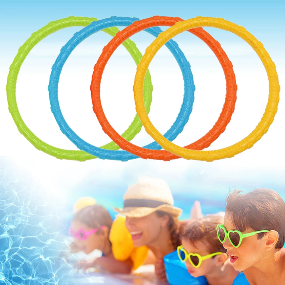 TOOPRE 4Pcs Shark Rocket Pool Toys For Summer Diving Games