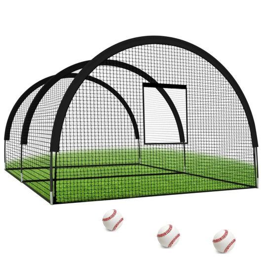 HiMISS Batting Cage Net With Frame For Baseball Softball Practice