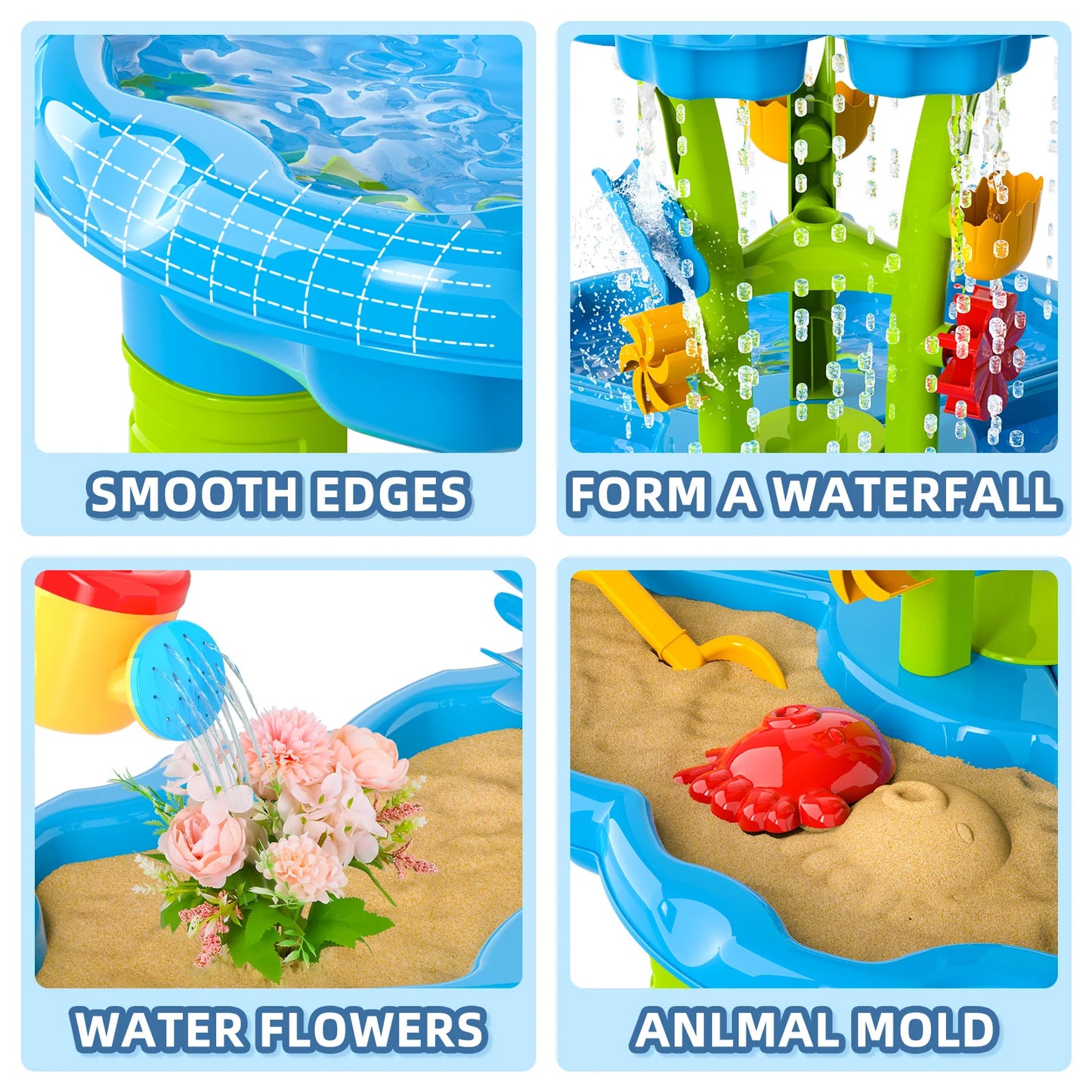 Kids Splash Sand Table Water Toy 4 In 1 Activities