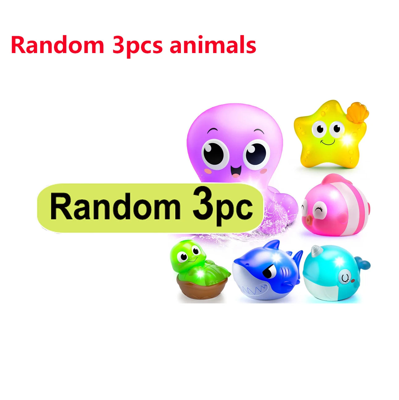 Yokibo Light Up Bath Toys Sea Animals for Kids Playtime