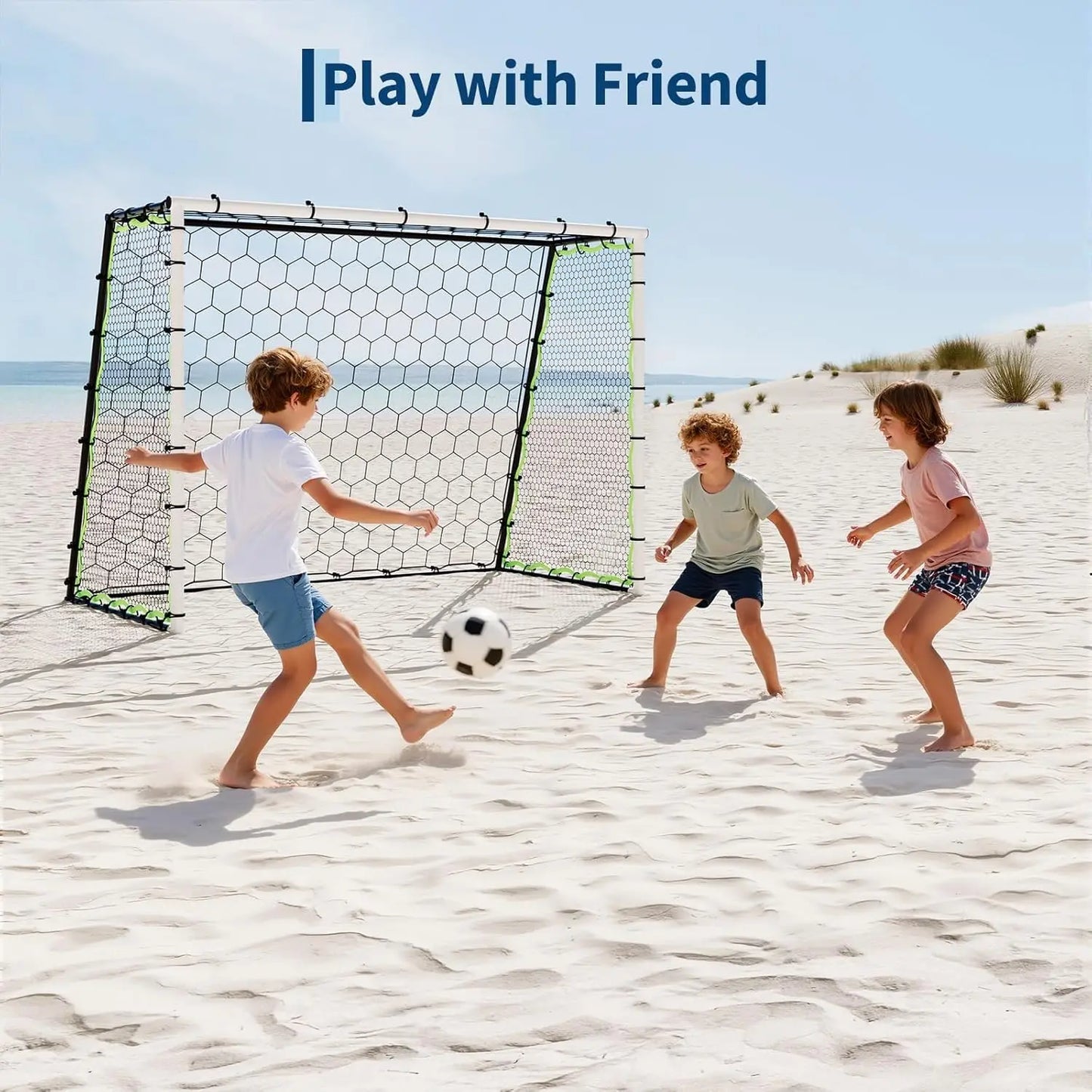 HiMISS 3 In 1 Soccer Rebounder Training Net Solo Practice