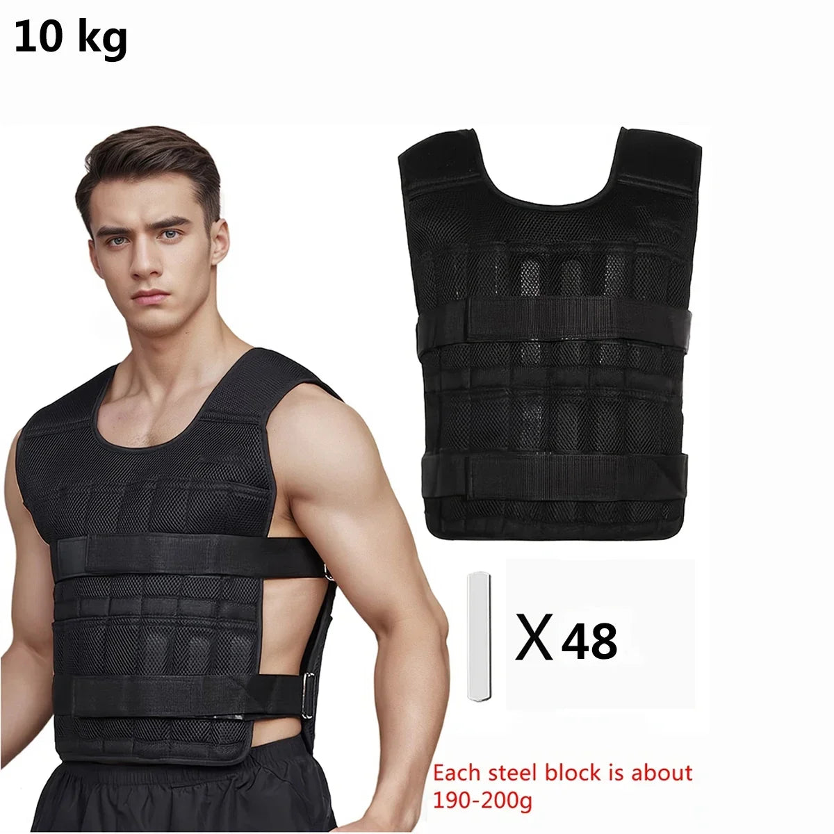 Adjustable Weight Vest And Ankle And Wrist Weight Set