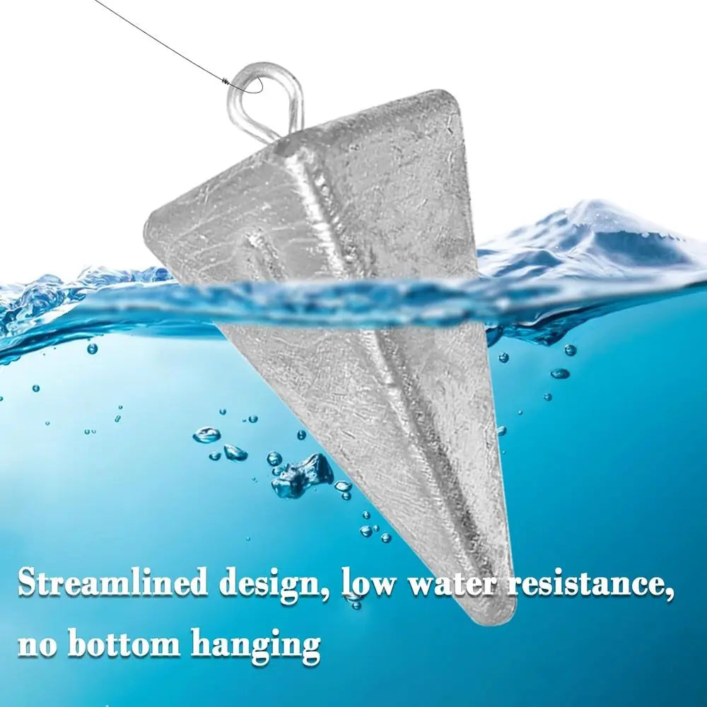Ocean Saltwater Surf Fishing Kit: Pyramid Bullet Weights, 1oz-4oz Sinkers for Tackle