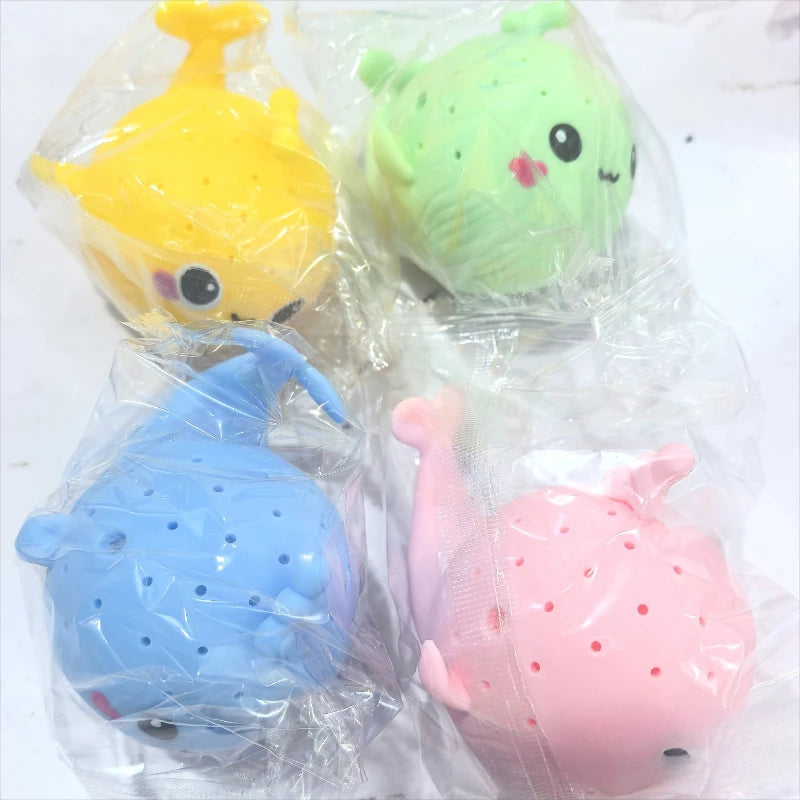 SMHXIANGQIANJIN Baby Bath Toys Whale Squeeze Sponge Water Absorbing Toy For Kids
