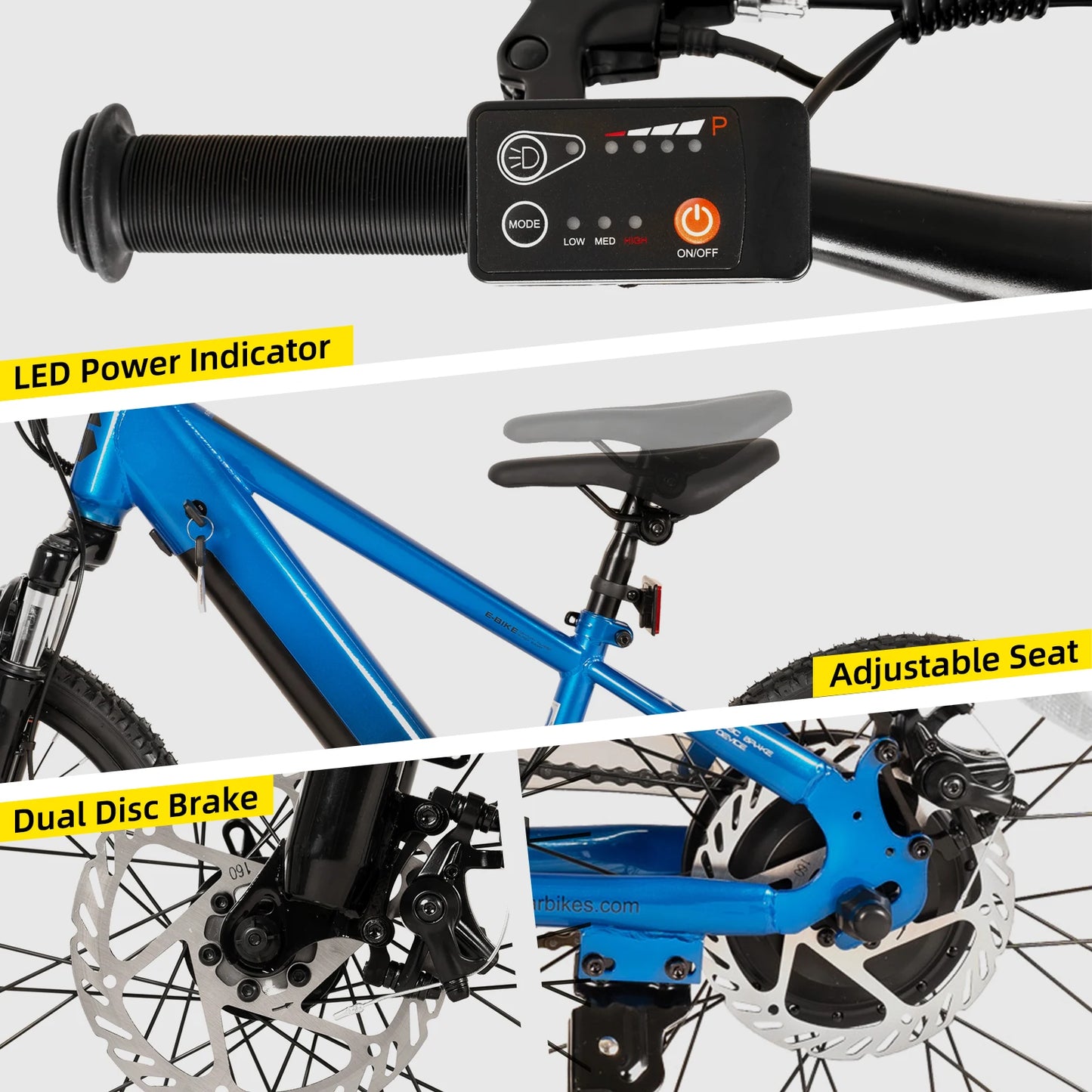 JOYSTAR Electric Kids Bike 250W Motor Safe Mountain Bicycle
