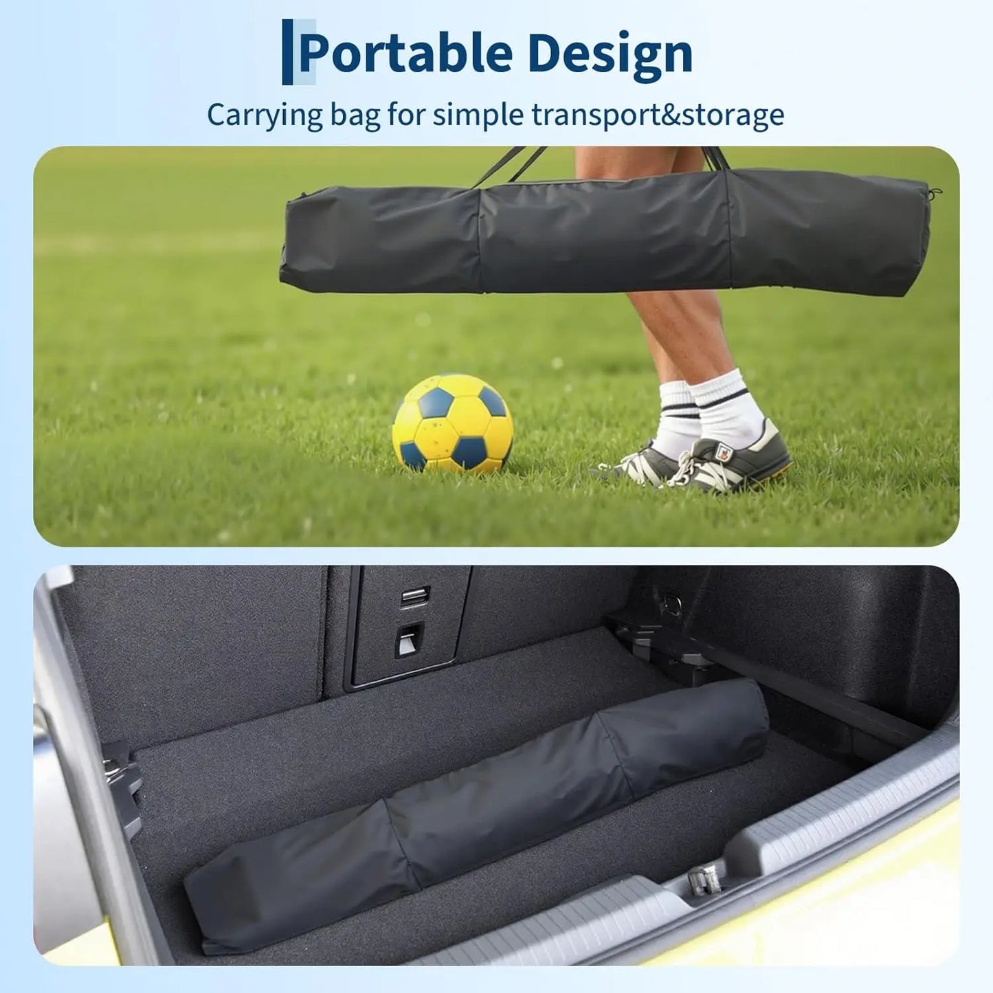HiMISS Portable Soccer Goal With Metal Frame For Backyard
