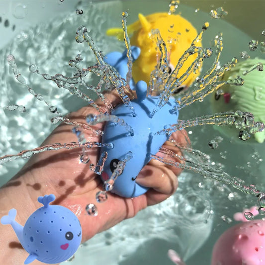 SMHXIANGQIANJIN Baby Bath Toys Whale Squeeze Sponge Water Absorbing Toy For Kids