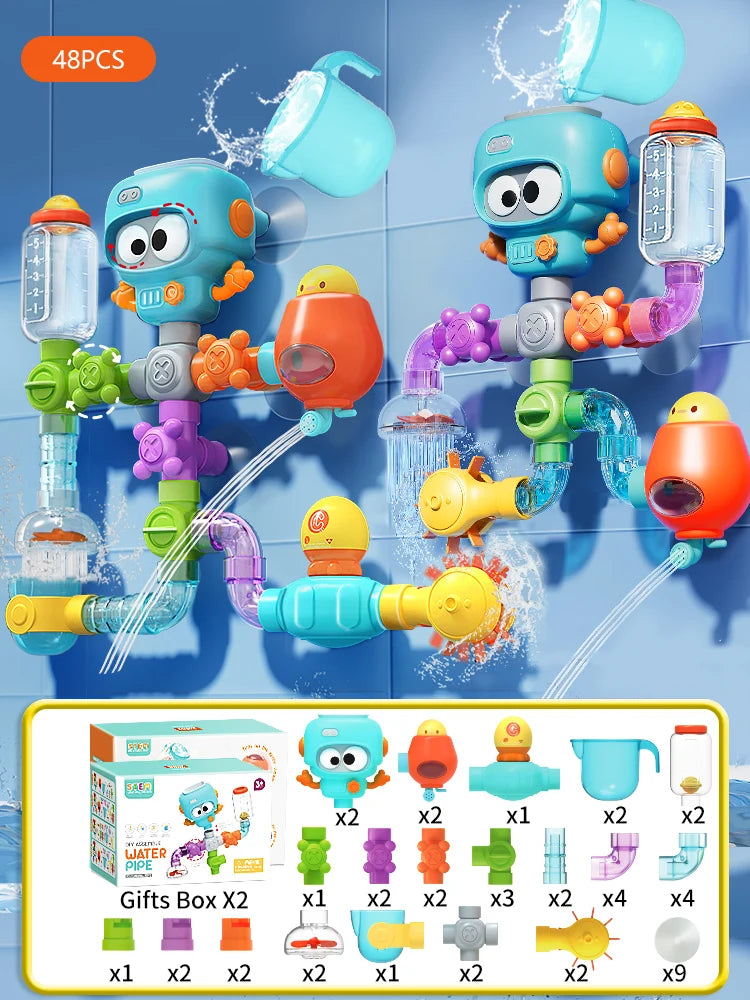 BEI JESS Baby Bath Toys With Suction Cups Water Wheel