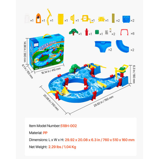 SucceBuy Water Play Table With 39 Accessories For Kids