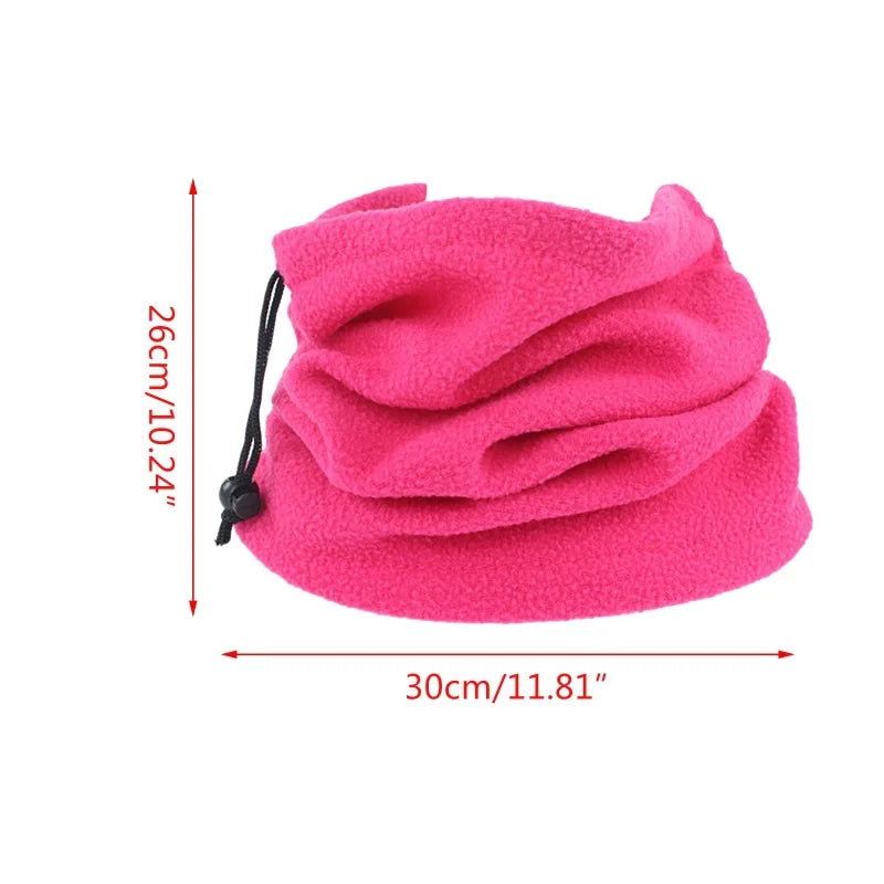 Windproof Fleece Neck Gaiter - Multi-Purpose Tube Scarf for Ski/Cycling/Hiking, Adjustable Face Cover with UV Protection