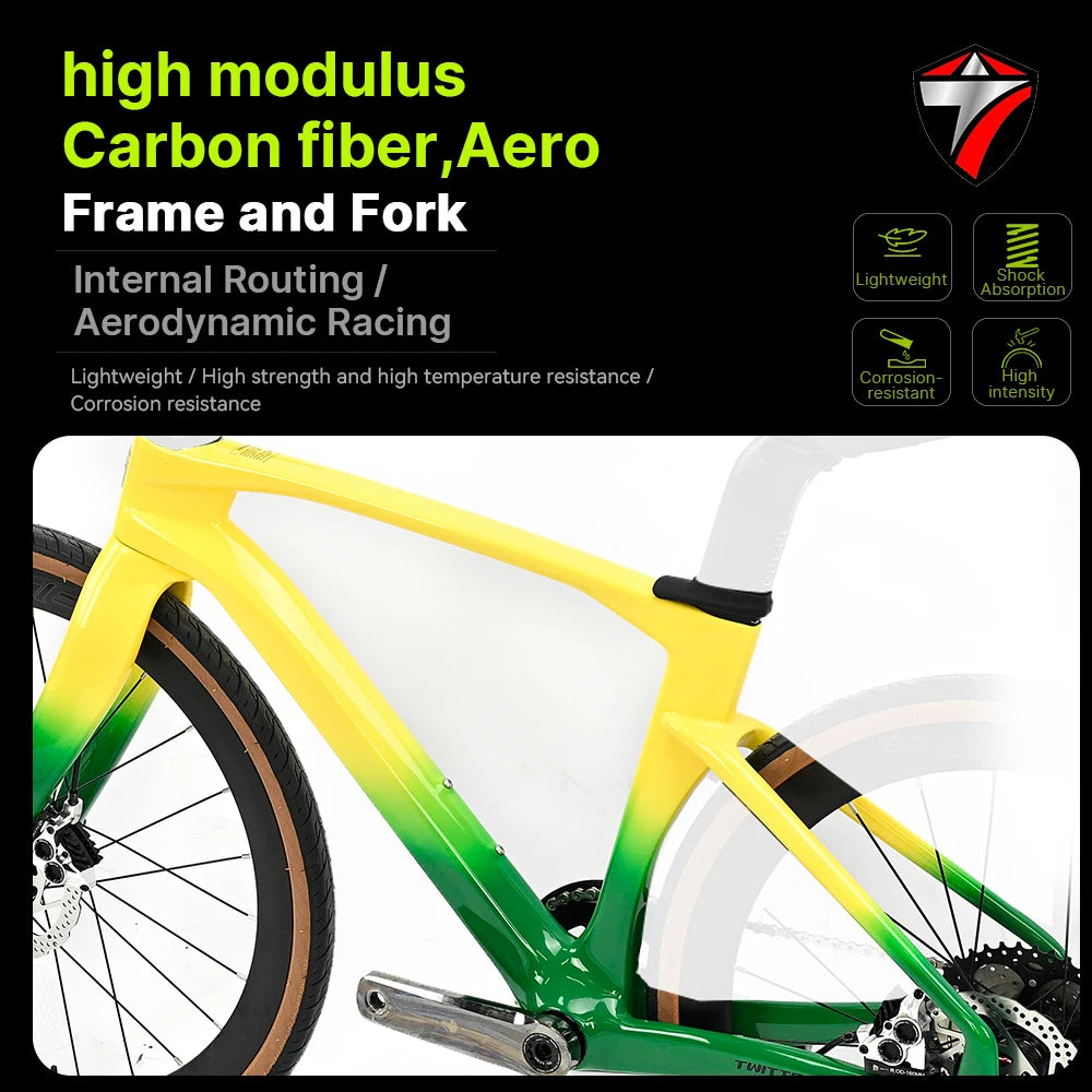 Cyclone Carbon Fiber City Bike With HyDisc Brakes For Teens And Adults