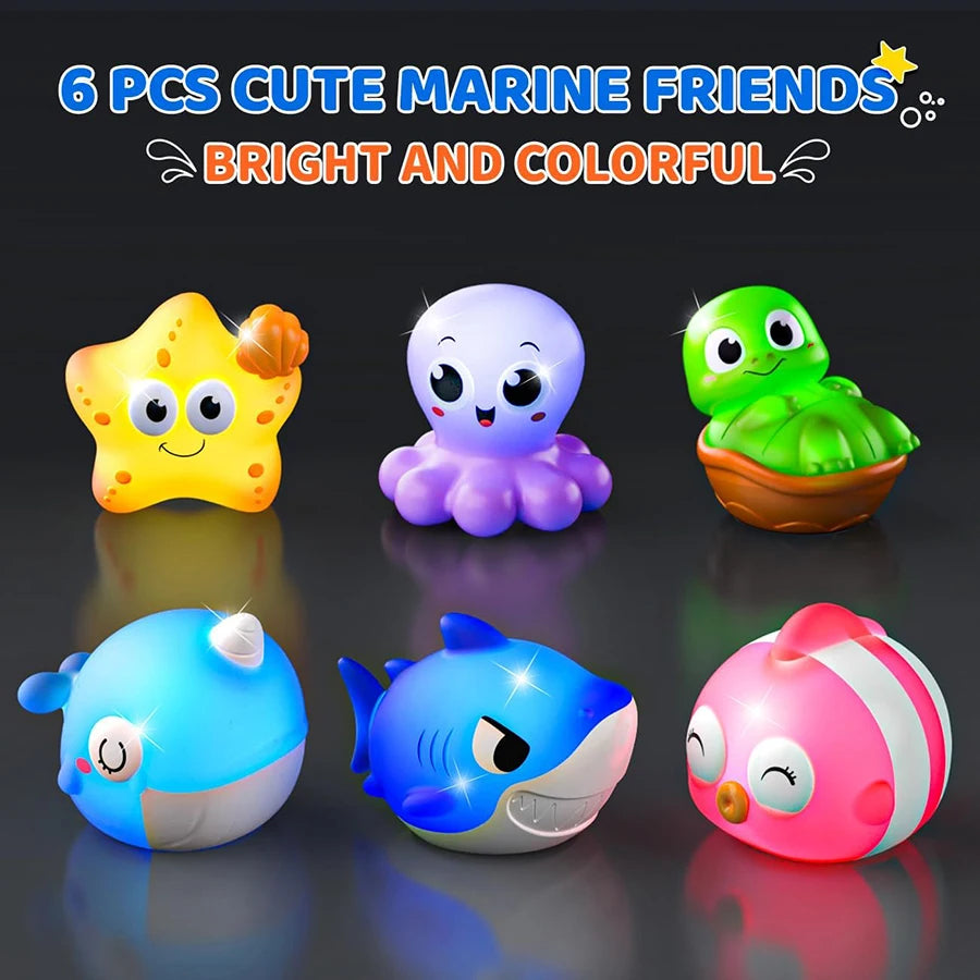 Yokibo Light Up Bath Toys Sea Animals for Kids Playtime