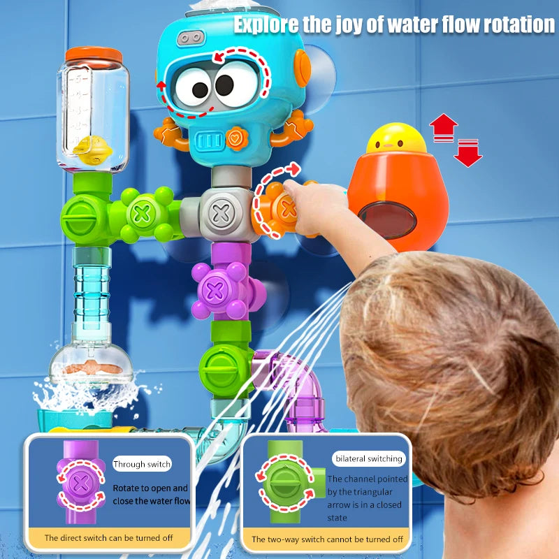 BEI JESS Baby Bath Toys With Suction Cups Water Wheel