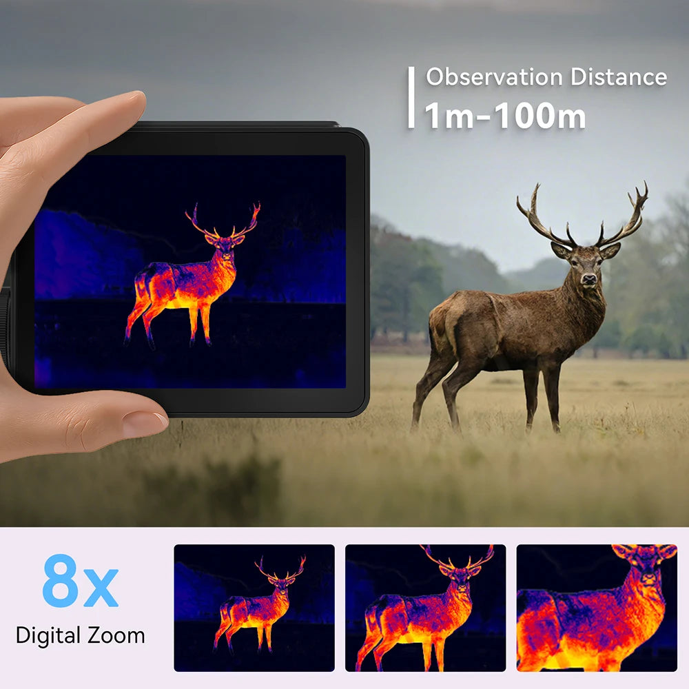 GTGUARD Thermal Camera B215AL thermal imaging scope 1024×768 LCD screen with hotspot tracking and crosshair function