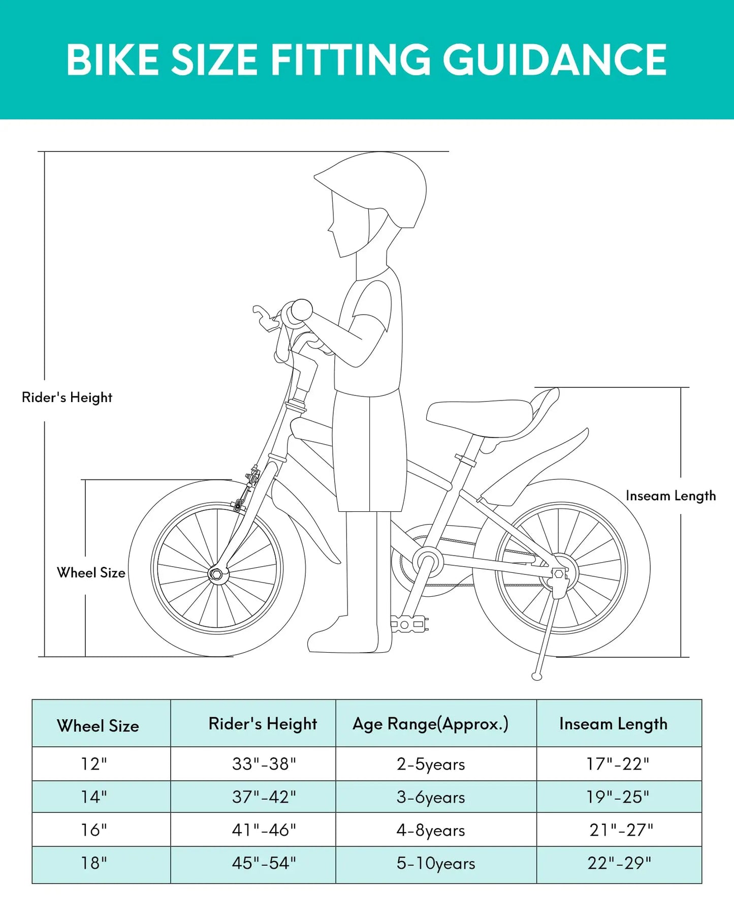 Kids Bike With Training Wheels Kickstand Dual Handbrake Adjustable Saddle
