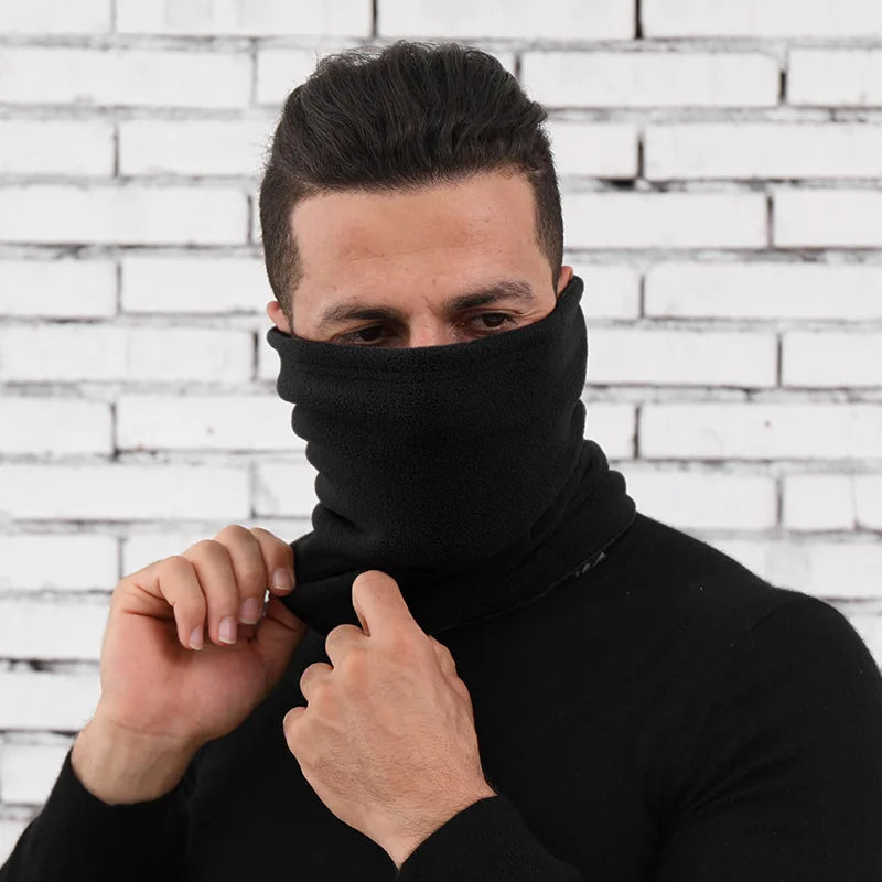 Windproof Fleece Neck Gaiter - Multi-Purpose Tube Scarf for Ski/Cycling/Hiking, Adjustable Face Cover with UV Protection