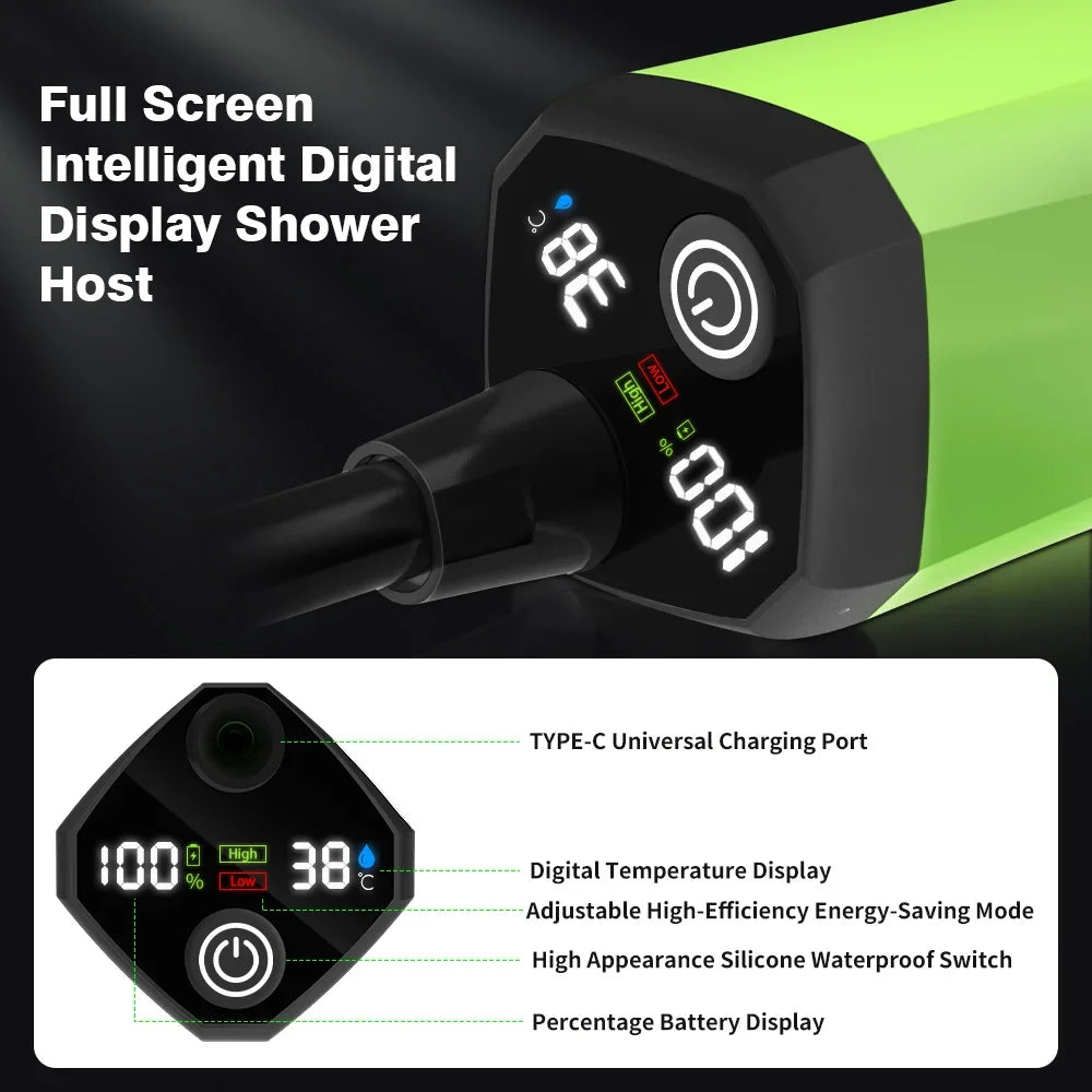 Camping Shower Pump For RV Outdoor Shower Kit With Display