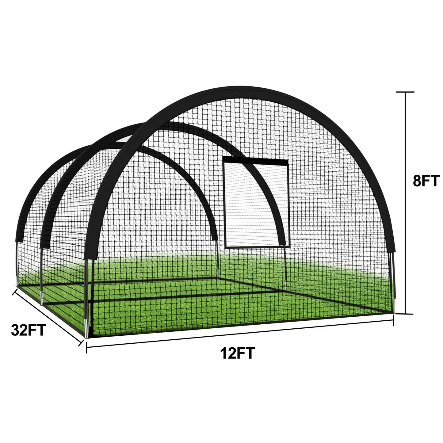 HiMISS Batting Cage Net With Frame For Baseball Softball Practice