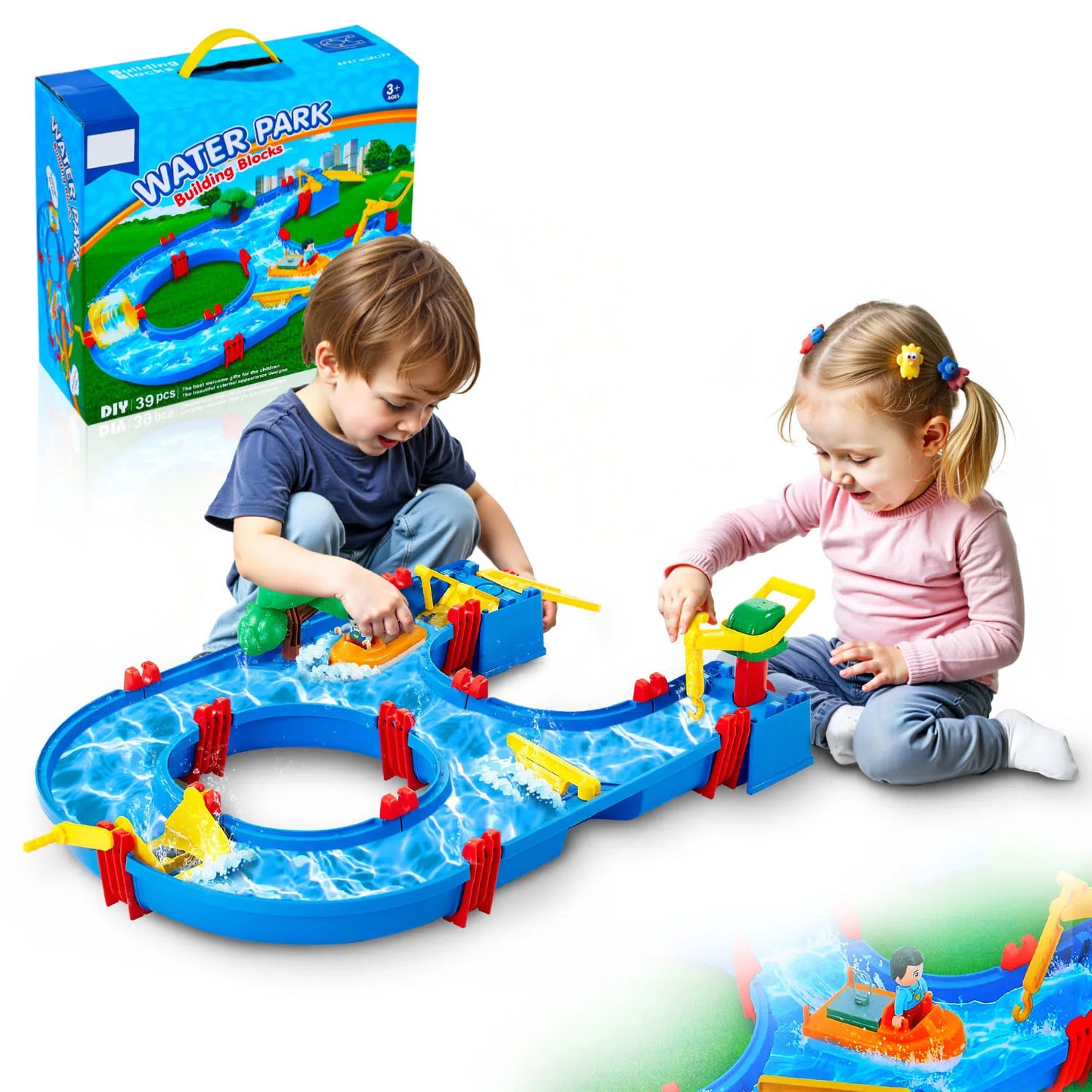 SucceBuy Water Play Table With 39 Accessories For Kids