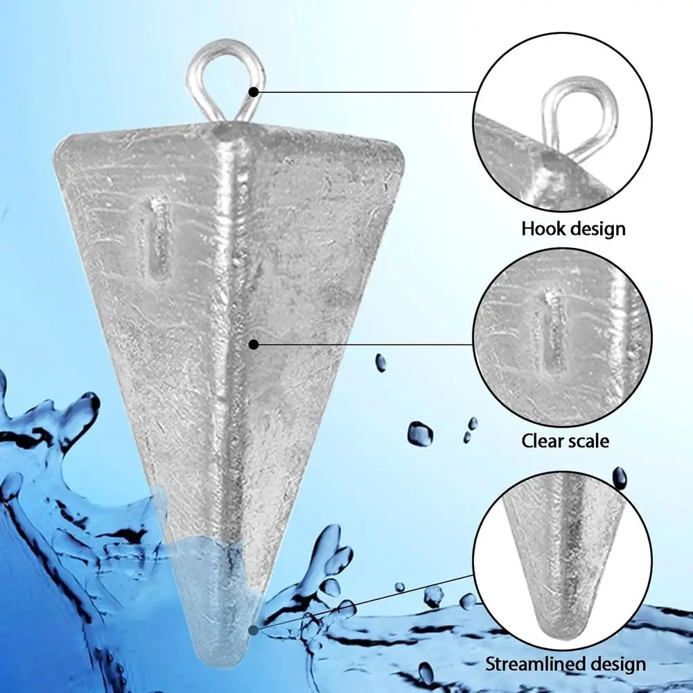 Ocean Saltwater Surf Fishing Kit: Pyramid Bullet Weights, 1oz-4oz Sinkers for Tackle