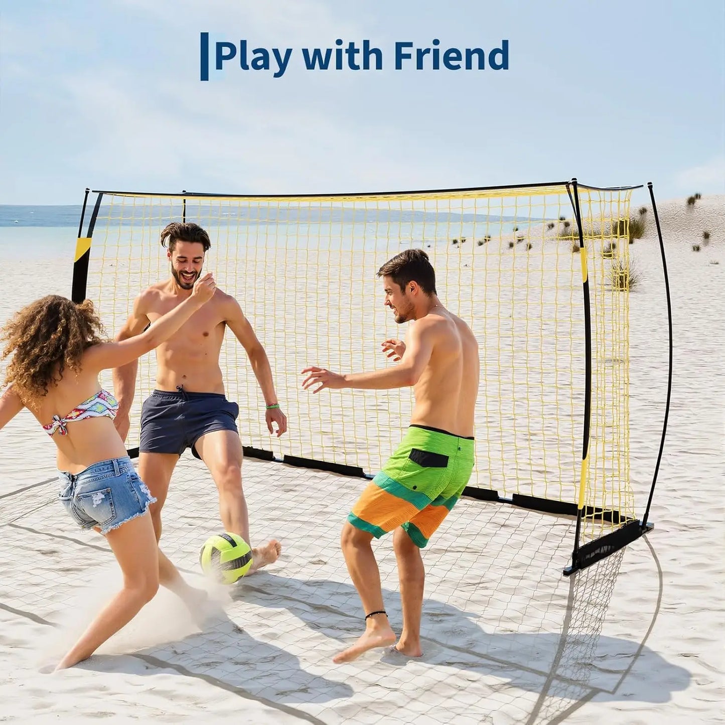 HiMISS Portable Soccer Goal With Metal Frame For Backyard
