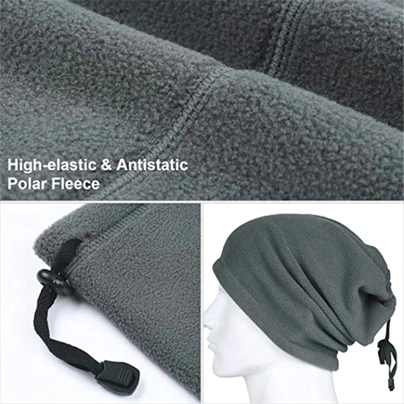 Windproof Fleece Neck Gaiter - Multi-Purpose Tube Scarf for Ski/Cycling/Hiking, Adjustable Face Cover with UV Protection