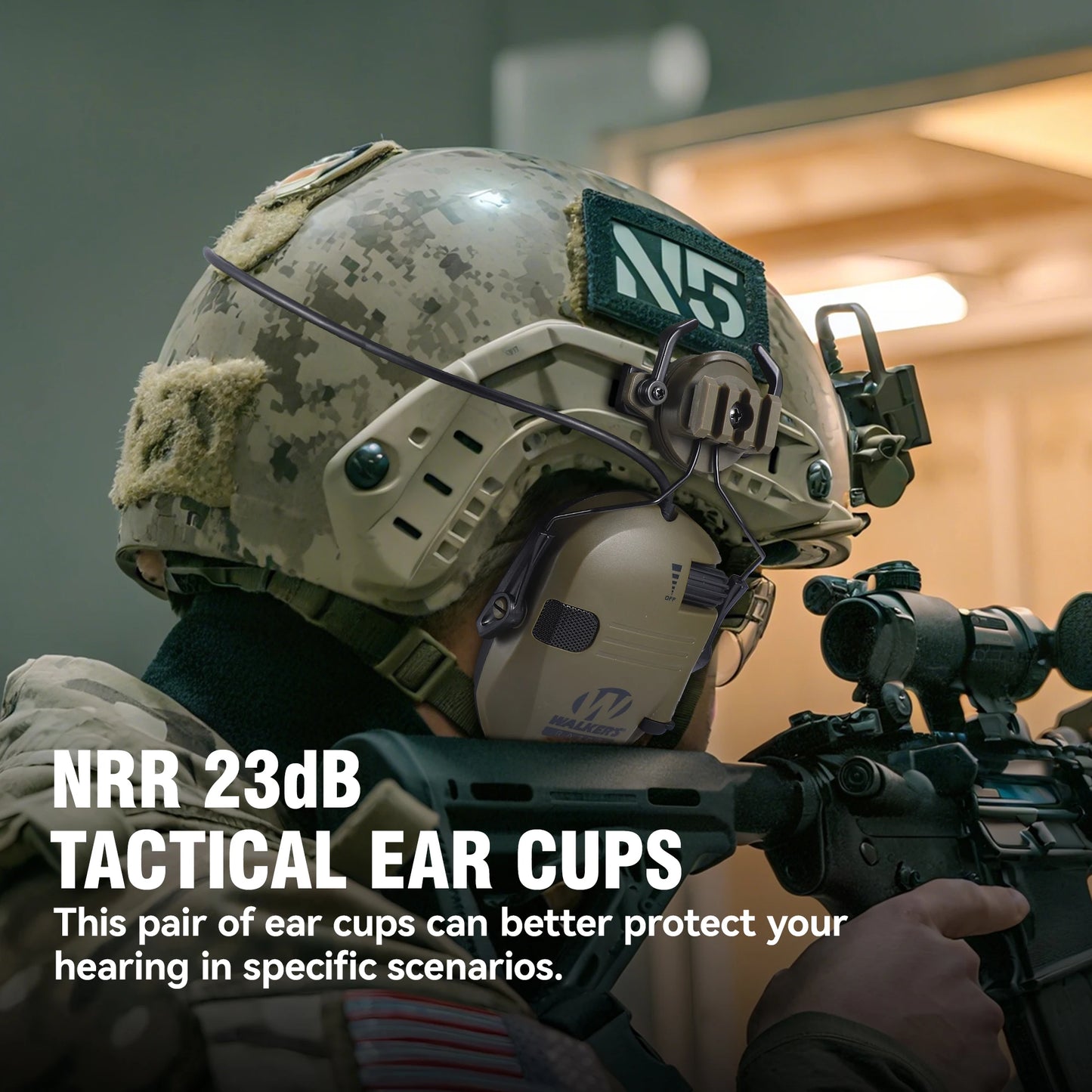Casco WK de nueva generación, versión táctica, orejera electrónica para disparar, auriculares antiruido NRR23dB