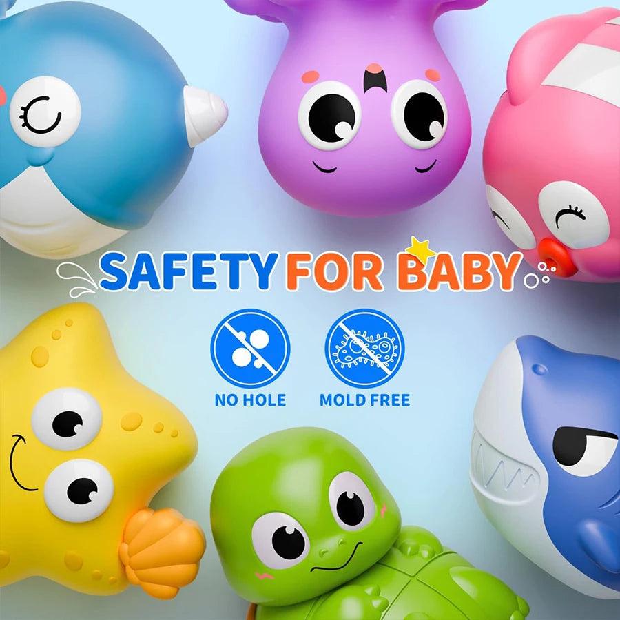 Yokibo Light Up Bath Toys Sea Animals for Kids Playtime