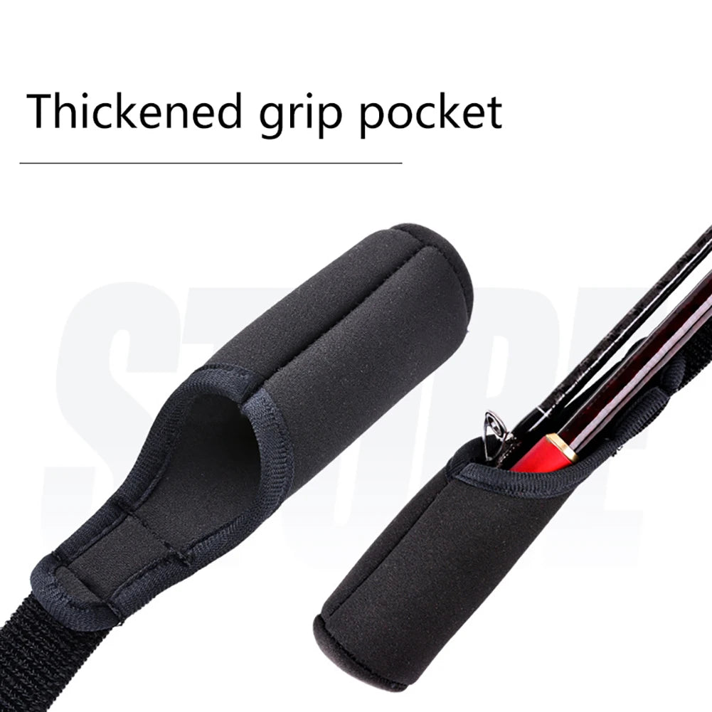 1-10PCS Fishing Rod Socks Srtap Fishing Pole Sleeves Belt Rod Protector Adjustable Rod Cover Protector for Fishing Rod Tube Case