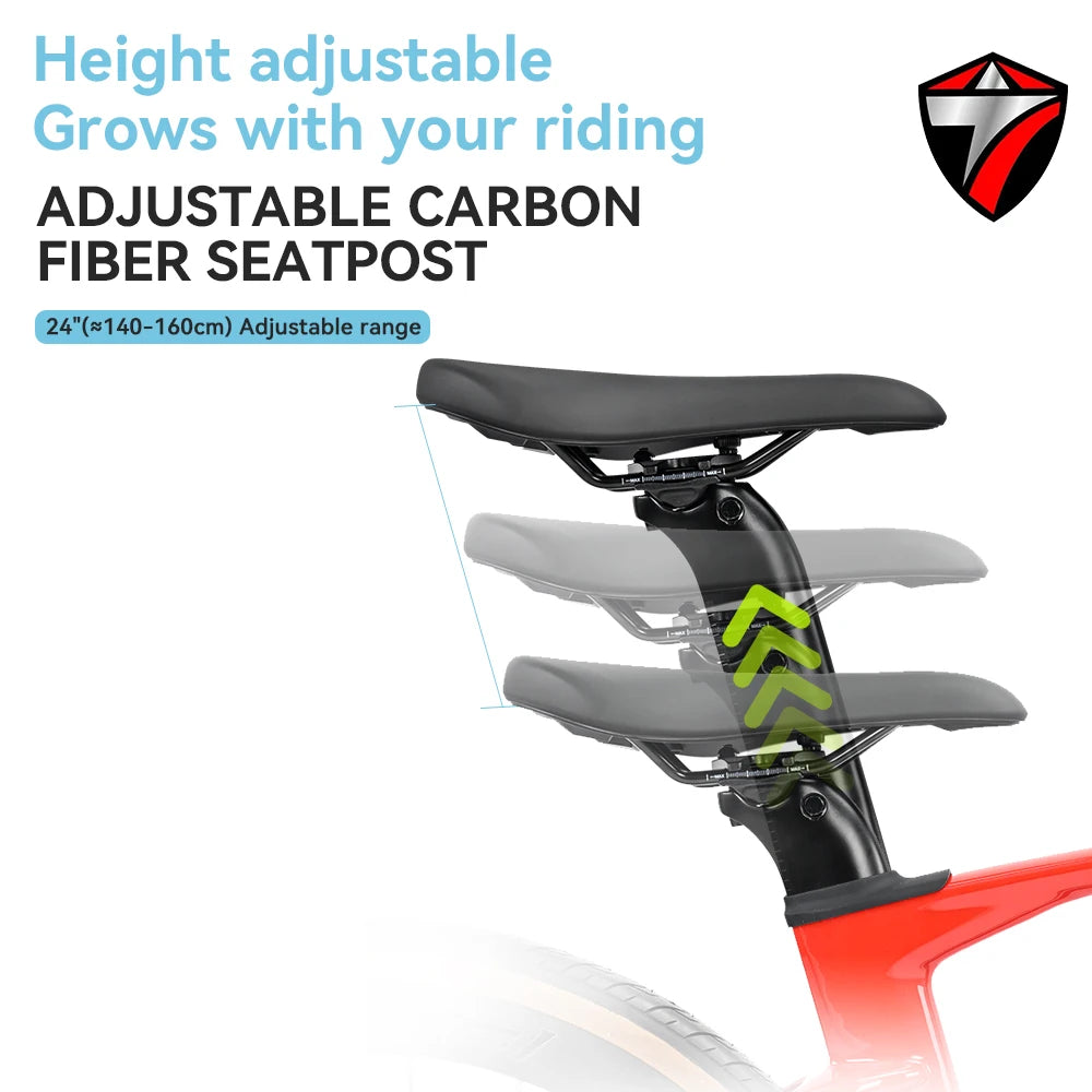 Cyclone Carbon Fiber City Bike With HyDisc Brakes For Teens And Adults