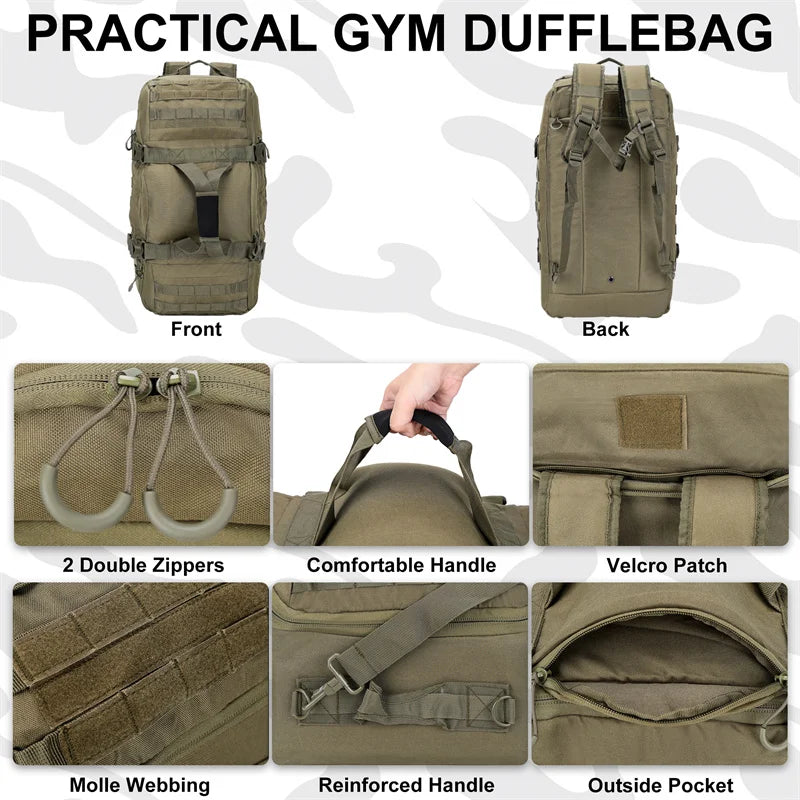 LQARMY Outdoor Tactical Backpack Molle Bag for Hiking