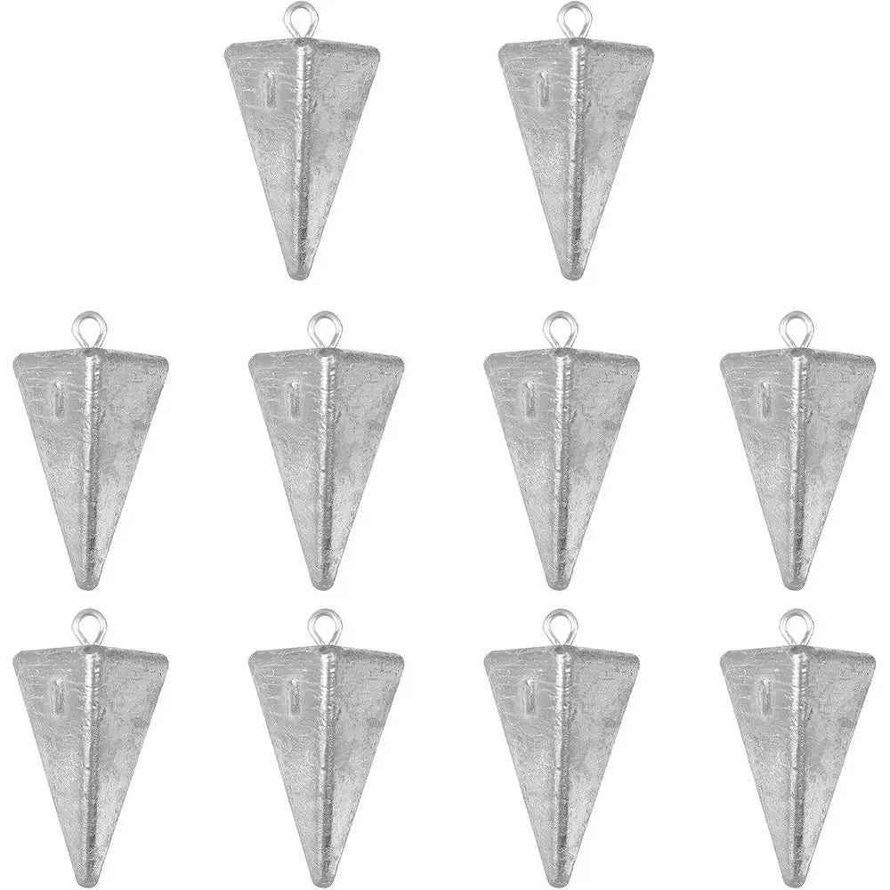 Ocean Saltwater Surf Fishing Kit: Pyramid Bullet Weights, 1oz-4oz Sinkers for Tackle