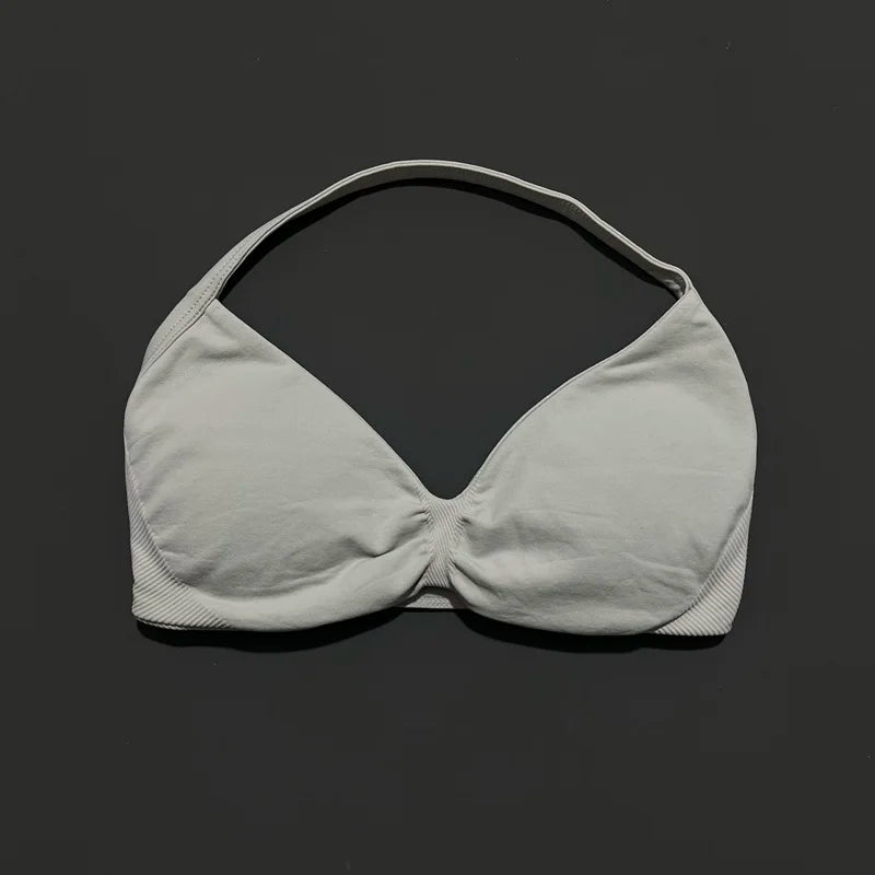 Histello Strappy Gym Top Bra for Women High Support